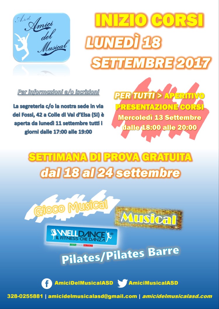 Locandina Inizio Corsi