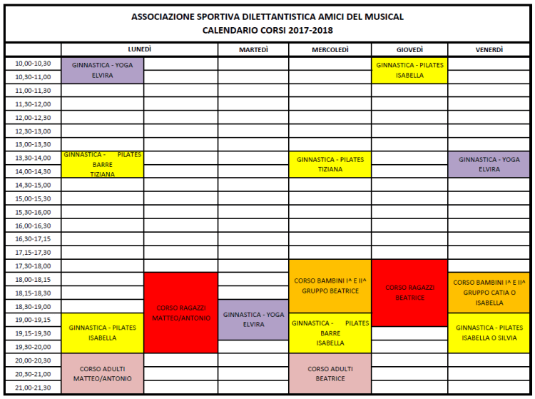 Calendario 2017-2018 III versione
