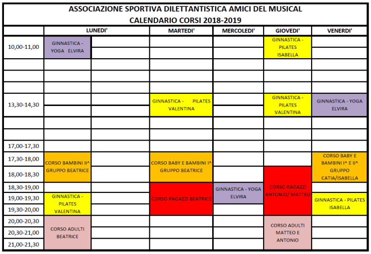 Calendario 2018-2019 (definitivo)